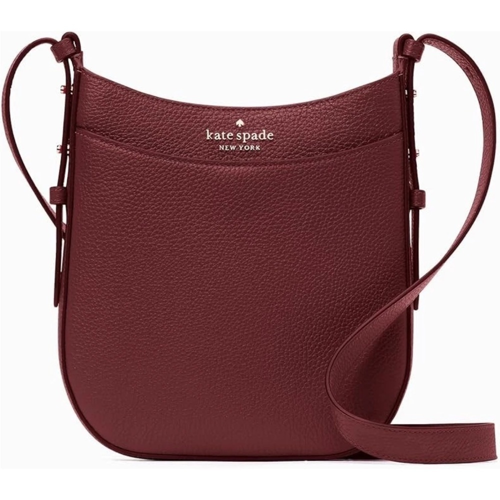 Kate Spade Leila Leather North Topzip Crossbody Blackberry Bag MSRP $329